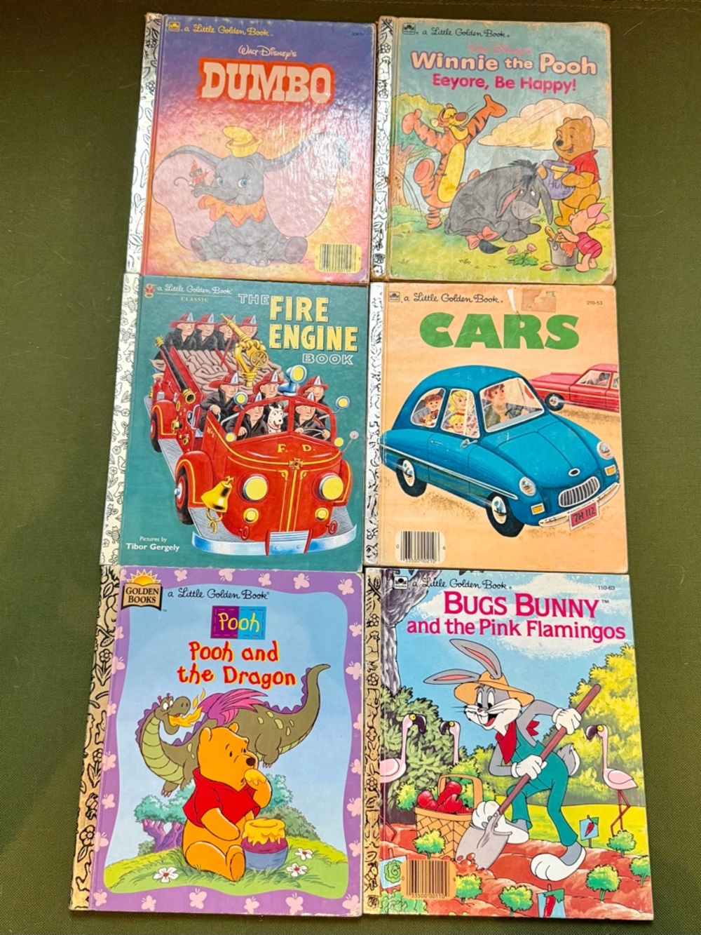 Little Golden Books 6 Classic Kids Story Set (1980’s - 1990’s)
